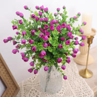 Rosa Silkena Pequeña Para Boda Decoración De Navidad Casa Flor Artificial Para Bouquet De Novia Decoración De Habitaciones Y Mesas DIY - details 3