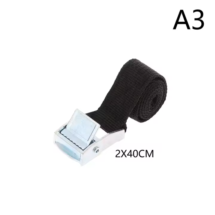 Cinturón De Atado De Carga Con Hebilla De Metal Para Coche Motocicleta Bicicleta Cuerda De Remolque Fiel Correa De Tensión Para Maleta - 1