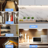 Luz Nocturna LED Sin Cable Con Sensor De Movimiento Para Armario Cocina Pasillo Dormitorio Luz Inteligente Recargable USB - details 1