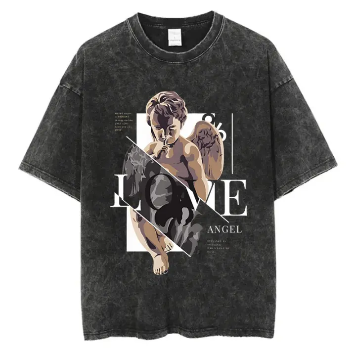 Camiseta De Moda Para Hombres Estilo Harajuku Con Estampado Gráfico Camiseta De Algodón Suave Para Verano Cuello Redondo Manga Corta Casual - 1