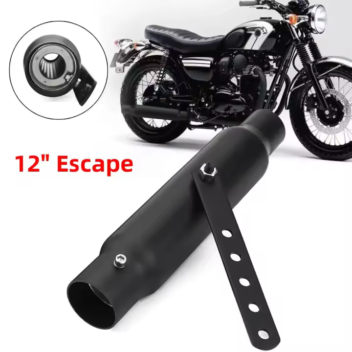 Escape De Moto Retro Vintage Clásico Electroplateado Para Cafe Racer Bobber Chopper Personalizado Muffler Moto - 1