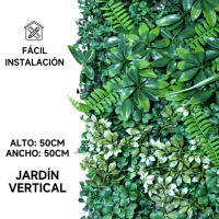 SZ Plancha Alfombra de Césped Artificial 60 * 40cm ~ 50x50 CM Jardín Vertical Decoración Interior Pared Hierba - details 17