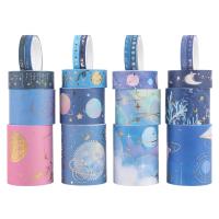 Juego de 20 Rollos de Washi con diseño de Cielo Estrellado cósmico, 5/15/30/50mm de ancho, con diseño de planetas, Lunas y Estellas, addesiva Japonesa decorativa - details 4