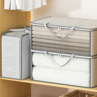 Bolsa De Almacenamiento Plegable Grande Y Multifuncional De No Tejido Para Ropa Cojines Juguetes Y Algodón De Peluche Organizador Portátil Para Armario - details 3