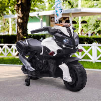 HOMCOM Moto Eléctrica para Niños de 18-48 Meses 6V con Faros Bocina 2 Ruedas de Equilibrio Velocidad 3 km/h Avance y Retroceso Motocicleta de Juguete Carga 25 kg 88,5x42,5x49 cm - details 1