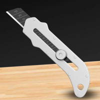 Nueva Cuchilla De Acero Inoxidable Para Pared Portátil Y Retráctil Durable Y Fuerte Corte Rápido Con Cerradura Manual Soporte De Papel Tapiz - details 3
