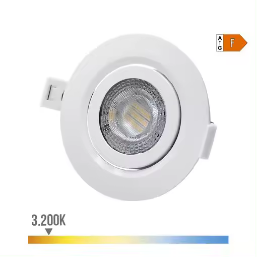 Downlight Led Empotrarble 9w 806lm Ra80 3200k Redondo Color Blanco Ø9cm Edm LUZ CALIDO - 1
