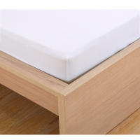 Sábana Fitted De Algodón 100% Con Banda Elástica Para Cama King Queen Double Single Tamaño 160/180/200/220X200 Protección Del Suelo - details 2
