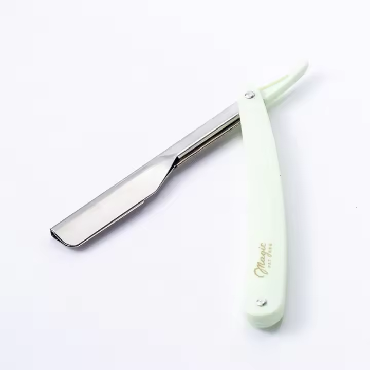 Afeitadora Manual Para Hombres 1PCS Doble Color Acero Inoxidable Cuchilla Recta Plegable Hoja De Afeitar De Acero Inoxidable - 1