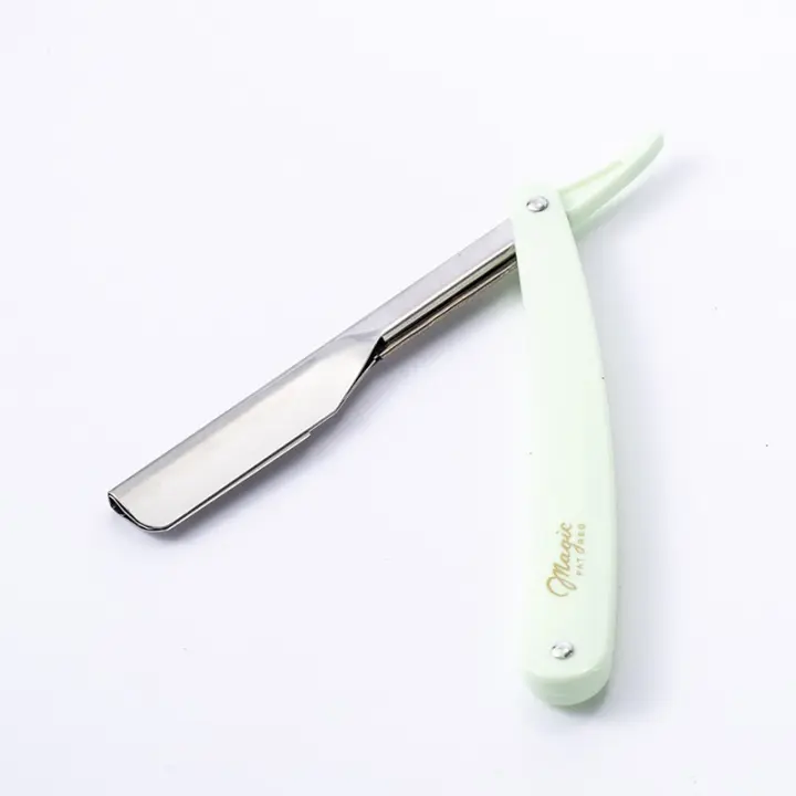 Afeitadora Manual Para Hombres 1PCS Doble Color Acero Inoxidable Cuchilla Recta Plegable Hoja De Afeitar De Acero Inoxidable - 1