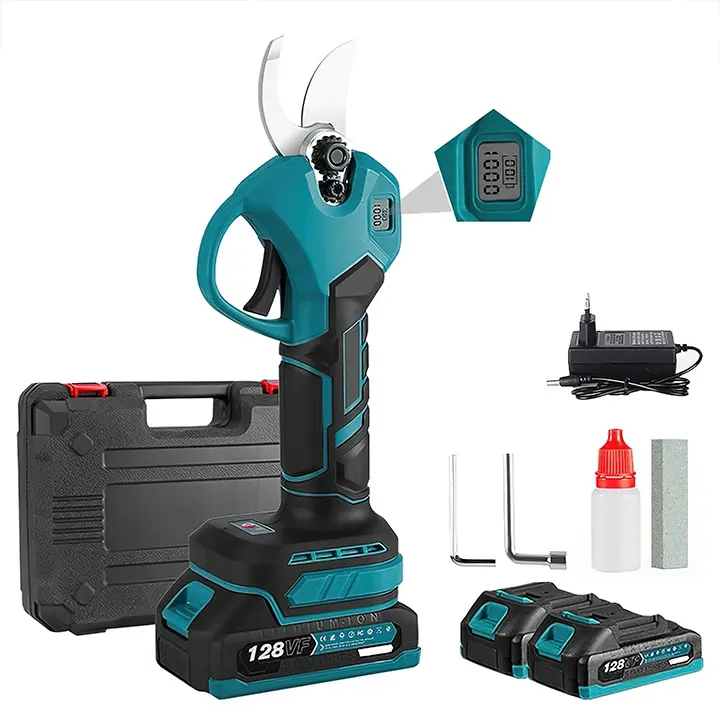 Tijeras de podar eléctricas sin escobillas, podadora de árboles frutales, bonsái, recargable, inalámbrica, 2 engranajes, batería Makita de 18V, 30mm - 1