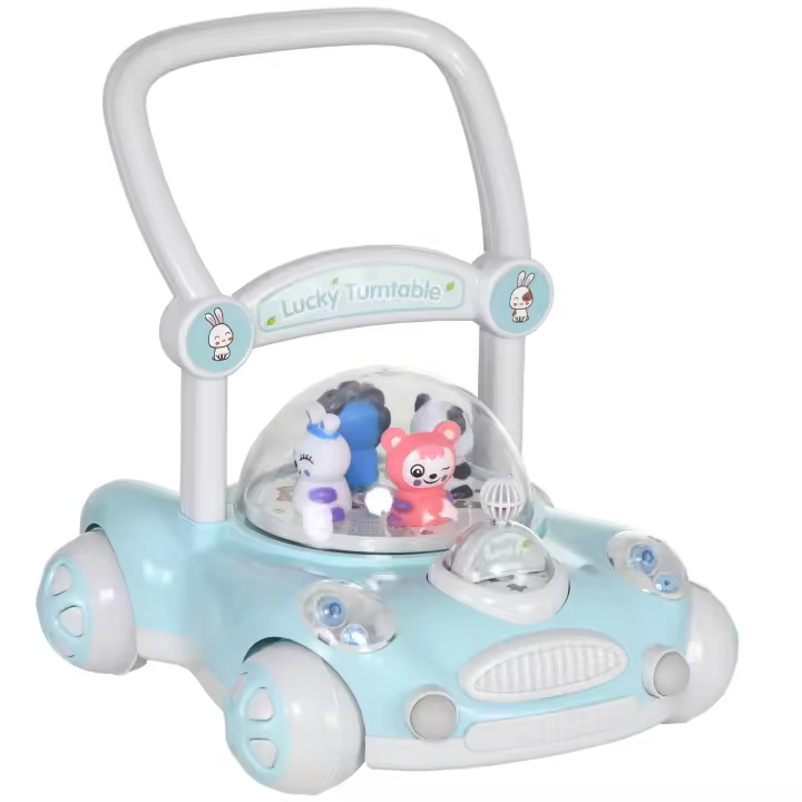 AIYAPLAY Andador para Bebés de 1-3 Años Tacatá para Bebés con Altura Ajustable Música Ruedas Antideslizantes Luces Manillar Desmontable Carga 25 kg - 1