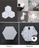 Lámpara De Pared LED Hexagonal Con Interruptor Táctil Smart Home Para Dormitorio Y Sala De Estar Luz Nocturna Cuantum AC 110 220V - details 3