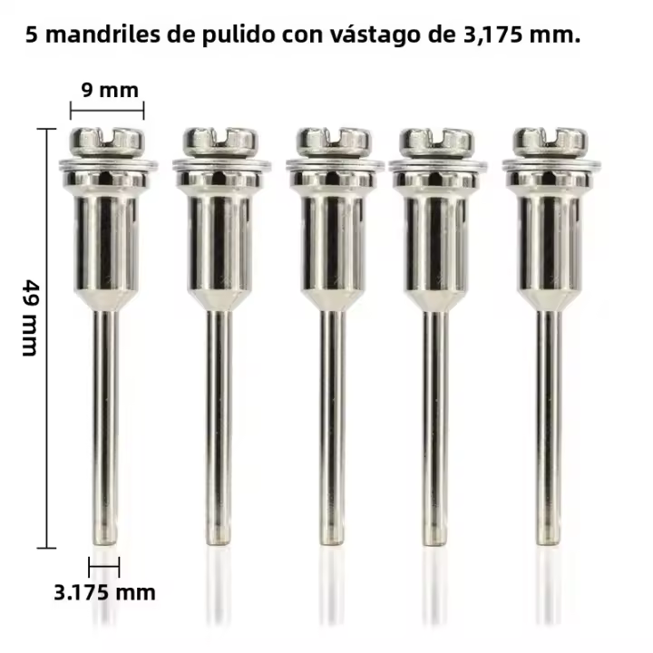 Juego De Mandril De Pulido XCAN 3.175/6mm Para Herramienta Rotativa Dremel Con Discos De Corte Y Varillas Extensión 5 Piezas - 1