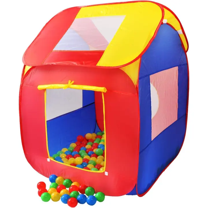 Zenyth Tienda de campaña Casa multicolor Espacio Extra Grande Niños Interior Casa de Juguetes - 1