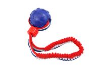 Pelota de hueso de goma de juguete para mascotas con cordón elástico - details 1