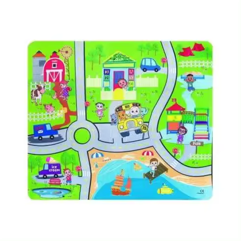 Cocomelon Alfombra Mapa de la ciudad + Bus - 1