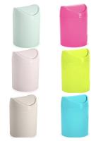 Papelera basculante plástico para mesa, Mini Basurero de Mesa, Cubo de Basura para Escritorio, Papelera de Oficina Pequeña, Papelera de Plástico con Tapa Basculante, 1.4 Litros, Azul, rosa fluor, verde fluor - details 8