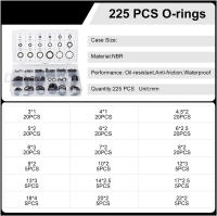 Kit De Assortiment De Anillos De Goma O 419/225PCS Buna-N Gasket Repuesto Para Sellado 32 Tamaños Métricos Para Reparación De Grifos De Agua Potable - details 26