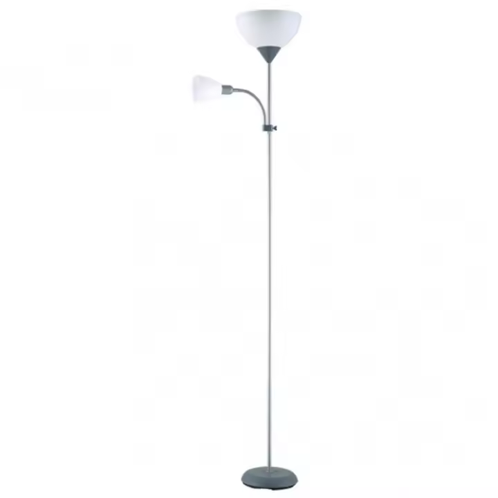 Lámpara de Pie FABRILAMP Rigel Plata 180x34x25,5 Cm | Diseño Elegante - 1