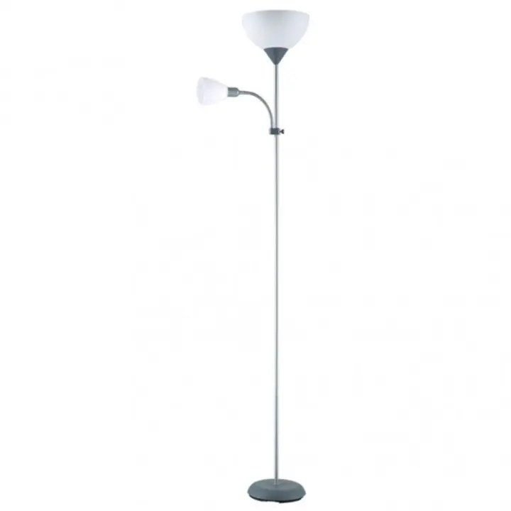 Lámpara de Pie FABRILAMP Rigel Plata 180x34x25,5 Cm | Diseño Elegante - 1