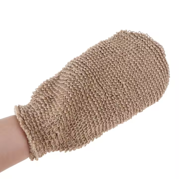 Guante Exfoliante De Baño Con Fibra Natural Esponja De Limpieza Masajeador Para Ducha Y Baño Accesorio De Higiene Personal - 1