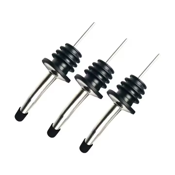 3 Pcs Tapones De Botella Clásicos De Acero Inoxidable Con Tornillo Y Cierre De Goma Para Licor Y Vinos Herramientas De Barra - 1