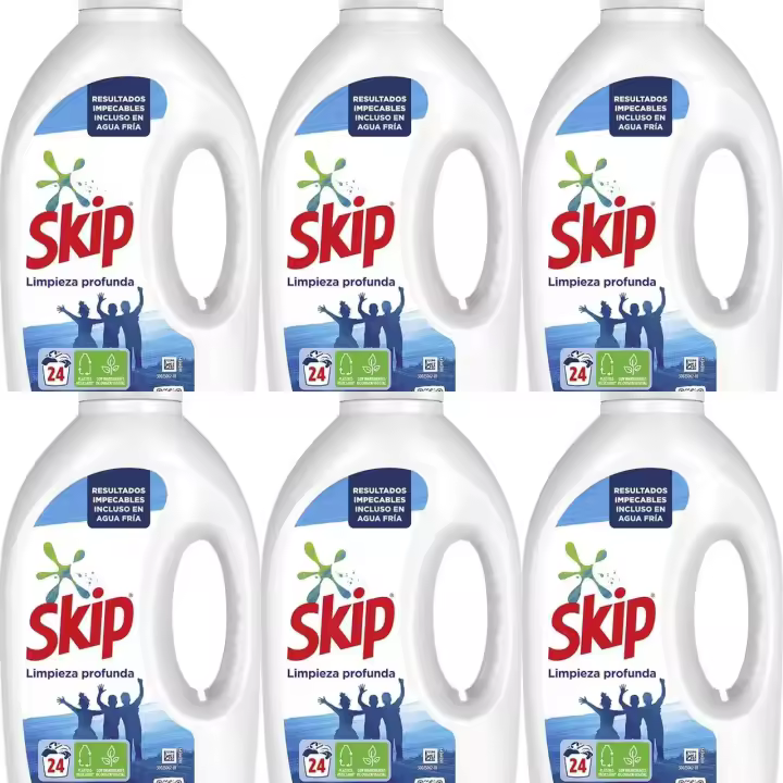 6bote*24lavados Skip Limpieza profunda Detergente líquido 24 lavados - 1