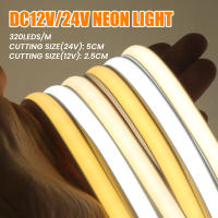 Tira De Luz LED COB Impermeable 12V 24V Flexible Neón LED 0.5-20M 320LEDs Alta Densidad Iluminación Lineal Tiras LED COB - details 1
