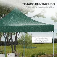 Outsunny Techo de Carpa para Celebraciones 3x3 m Techo de Repuesto para Carpa Plegable de Tela Oxford con Techo Puntiagudo Impermeable y Anti-UV - details 5