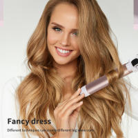 Rizador de pelo multición, rizador Eléctrico giratorio de Cerámica, rizador Automático, trituradora de pelo con Ondas grandes, color Morado - details 4