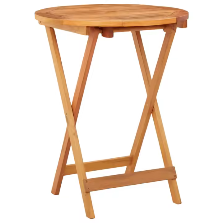 Mesa Jardín plegable Madera de eucalipto Ø 60x75cm - 1
