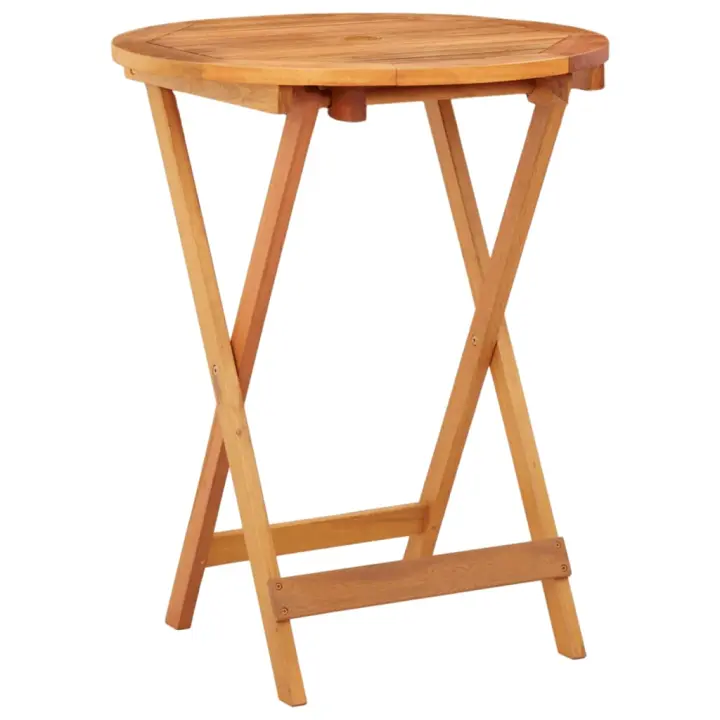 Mesa Jardín plegable Madera de eucalipto Ø 60x75cm - 1