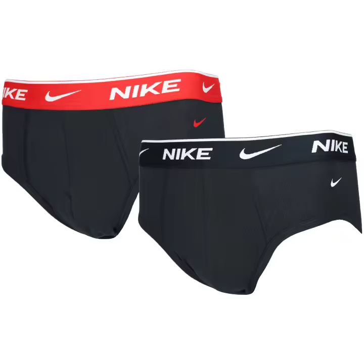 Nike Slip 2 Piezas - Hombre - Algodón Elástico - Negro (Elástico Rojo/Negro) XL - 1