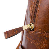 Mochila De Cuero Para Mujer 2024 Lujo Casual Vintage Con Bolsillos Internos Y Externos Cierre De Cremallera Bolsa Escolar Para Niñas - details 13