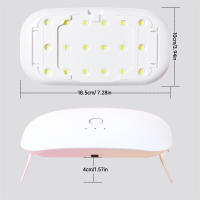 Lámpara LED UV Recargable 24W Para Uñas Gel Mini Secador De Uñas Luz UV Para Curado De Resina Peso 170g ABS Recargable - details 3