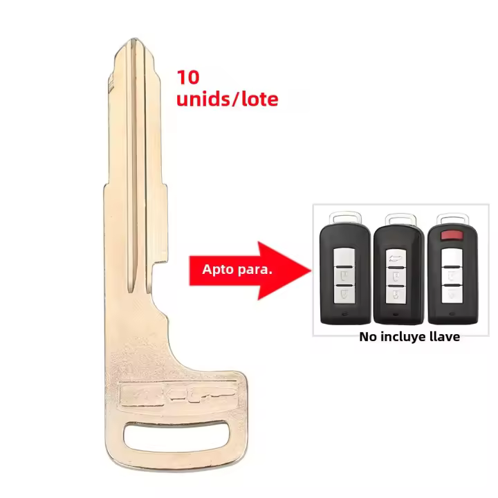 Jingyuqin 10pcs Llave Inalámbrica Inteligente De Entrada Emergencia Para Mitsubishi Lancer Outlander ASX Eclipse Galant Hoja Sin Cortar De Metal - 1