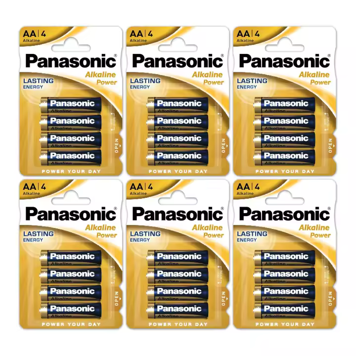 Start Electric  Pilas Alcalinas Panasonic AA/AAA (LR6/LR03)1.5V - 24/48 Unidades - Energía Larga Duración y Confiable  Marca Panasonic - 1