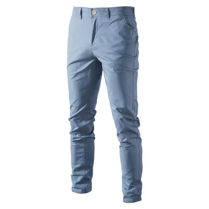 Pantalones informales de alta calidad para hombre, pantalón transpirable, de algodón, versátil, para negocios juveniles, otoño e invierno, 2024 - 1