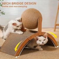 Juguete Interactivo Para Gatos Placa De Rasguñado Vertical Con Diseño De Bolas Resistente Al Desgaste Y No Desprendible Juguetes Para Mascotas Estables Para El Hogar - details 7