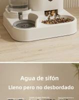 Tazón Automático Para Gatos Y Perros Con Fuente De Agua Gran Capacidad Soporte Elevado Accesorios Para Bebedero De Mascotas - details 6