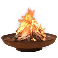 vidaXL Brasero de Acero 80 cm Fogata Chimenea Calentador de Patio Horno Cuenco Color Negro,  Marrón, y mas - details 1