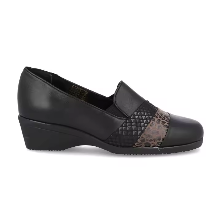 Mº5712 - BE RELAX ZAPATOS DE MUJER   COLORES : NEGRO  TALLAS: 35 AL 41  CORTE EXTERIOR: PIEL  FORRO INTERIOR: SINTÉTICO / PIEL  PLANTILLA: PIEL  ALTURA TACÓN / CUÑA : 4 CM.  PISO : SINTÉTICO - 1