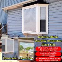 Película De Privacidad Para Ventanas Vidrio Horizontal Adhesivo Sin Glue Transmisora De Luz Decorativa Para Oficina Y Hogar - details 6