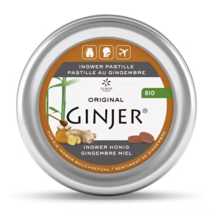 Ginjer Pastillas de Jengibre Orgánicas con Sabor a Miel 40g - 1