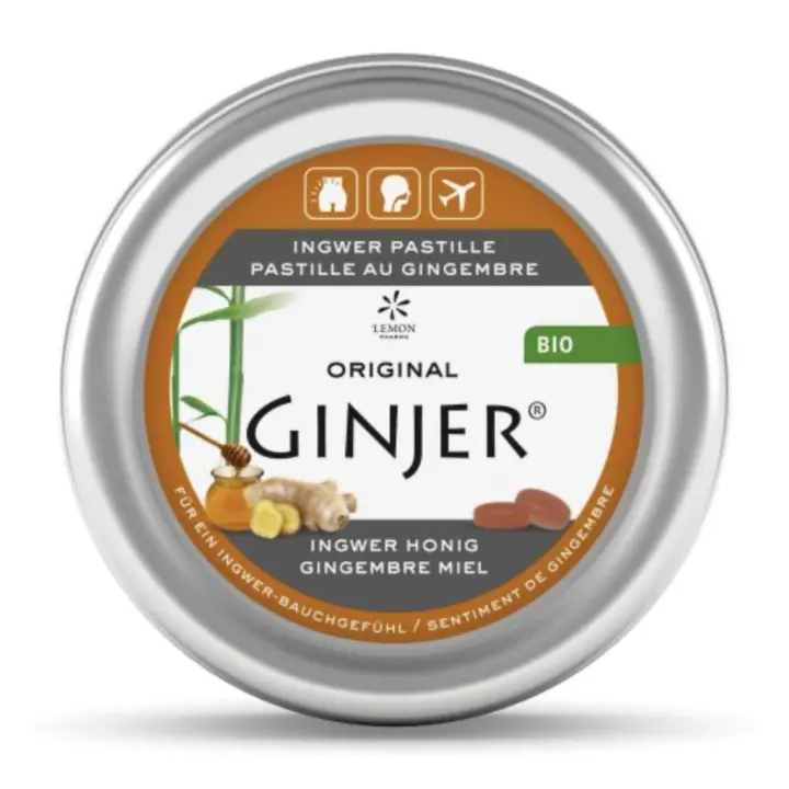Ginjer Pastillas de Jengibre Orgánicas con Sabor a Miel 40g - 1