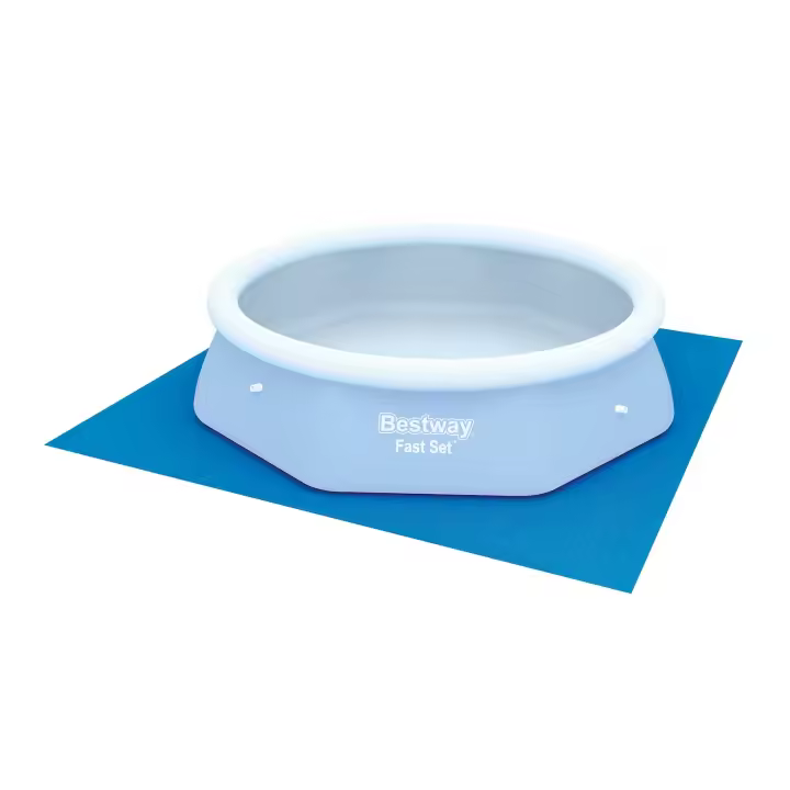 TAPIZ de SUELO para PISCINAS 335x335 cm - Tela para Suelo 335x335 cm - Protección para Piscinas Desmontables - Compatible con Piscinas de 3,05 m - Tapiz de Material PE - Tapete para Suelo de Piscina Grande Bestway - 1