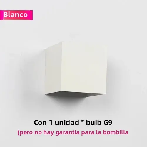 Lámpara De Pared LED Con Bombilla G9 IP65 Impermeable Para Iluminación Interior Y Exterior Decorativa En Aluminio AC220V Negro Y Blanco - 1