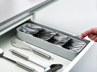 Organizador de cubiletes compacto, bandeja para bolsillos de cocina, pequeña, gris - details 2
