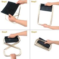 Silla De Camping Plegable De Aleación De Aluminio Dorada Con Bolsa Silla De Pescar Y Asiento Para Exteriores Y Acampadas - details 5